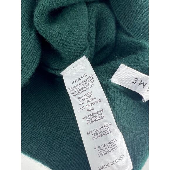 Frame Cashmere Blend Compact Pencil Skirt in Pine - Picture 13 of 13